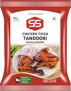SS MASALAS Chicken Tikka Tandoori Masala Powder 1kg | Easy to Cook | Ready Mix Spices for Tandoori Chicken Marination | 500g Pack of 2