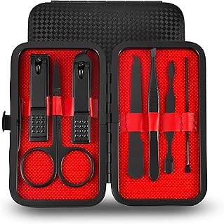 7-in-1 Manicure Pedicure Kit for Men and Women, Professional Stainless Steel Nail Clipper Set with Nail Cutter, Finger Plier, Toe Nail Trimmer, Cuticl
