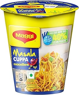 MAGGI Masala Cuppa Noodles, Delicious Slurpy Saucy Taste With Veggies, 70.5g