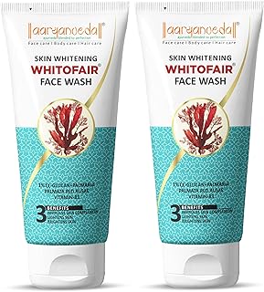 Aryanveda Skin Brightening Whitofair Facewash – 60ml Each (Pack of 2) | Brightens Skin, Regulates Melanin & Adds Radiance