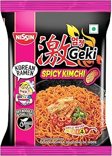 Nissin Geki korean Ramen Kimchi Flavored Noodles-80 g