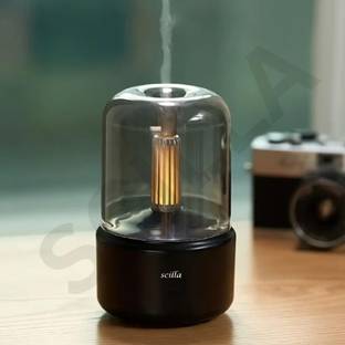 Scilla 2 in 1 Table Lamp and Air Humidifier - Aromatherapy, Candlelight Room Air Purifier