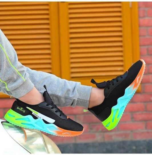 Casual Sneakers Colour Blocked Shoes For Boys And Men S...