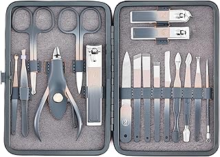 Beauté Secrets Nail Cutter Set – 17-in-1 Manicure Pedicure Kit for Men & Women | Premium Stainless Steel Nail Clipper Set with Cuticle Trimmer, Groomi