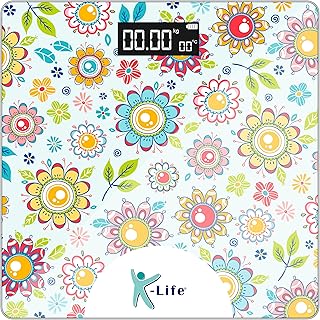 K-life WS-108 Digital Weighing Scale for Body Weight | Weight Machine for Home | High Accuracy Bathroom Personal Electronic Scale with LCD Display & S