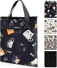 Likesing Book Sleeve for Book Lovers, 12.6" x10.6" Book Cover for Hardcover Paperbacks Bible Textbook Comic Kindle Journal, Book Pouch with Zipper Gif