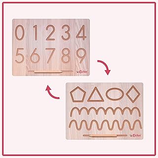 Lichee® English Capital & Small Alphabet Tracing Board with Dummy Pencil to Writer (Number and Patten Board)
