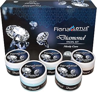 PROFESSIONAL FEEL Fiona Lotus Diamond Facial Kit For Women & Men All Type Fairness (Set Of 5) 250 Gm