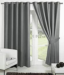 AARADHAYA CREATION Abstract Room Darkening Loop Curtain 9 ft ( Pack of 2 ) - Grey