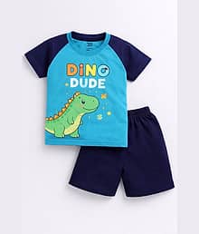 ACTLIVE Pack of 1 Boys Cotton Blend T-Shirt & Shorts Set ( Yellow )