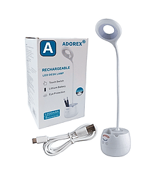 ADOREX® White Study Table Lamp ( Pack of 1 )