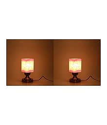 AFAST White Decorative Table Lamp ( Pack Of 2 )