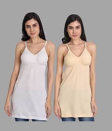AIMLY Cotton Camisoles - Beige Pack of 2
