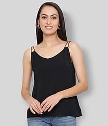 ALL WAYS YOU Women's Polyester Camisole Top ( Black )