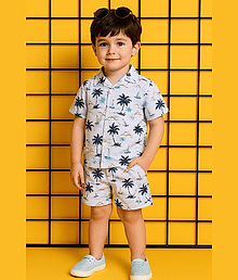 ALY JOHN Pack of 1 Baby Boys Cotton Shirt & Pants Set ( Multicolor 3 )