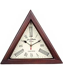 ANTIQUE NAUTICAL CREATIONS Triangle Analog Wall Clock