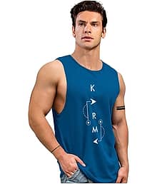 AUSK Pack of 1 Polyester Gym Vest For Men ( Teal )