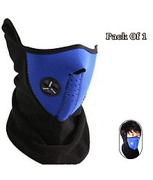 Aksmit Half Face Mask Dust Proof Mask Bike_Cycle Winter Mask for Men & Women (Size: Free, Balaclava) 1 Piece Blue