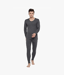 B.S sports wear Pack of 1 Cotton Blend Thermal Sets For Men's ( Grey )