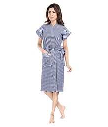 Be You Cotton Navy Bathrobes