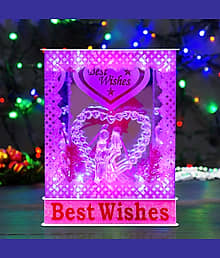 Best Wishes LED Crystal Couple Lamp | Acrylic 3D Romantic Night Light | Decorative Table Lamp for Bedroom & Home | Perfect Gift for Anniversary, Birth