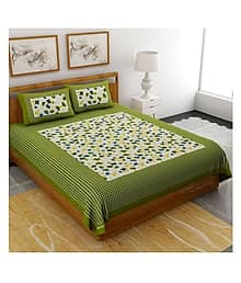 Bombay Spreads Cotton King Bedsheet ( Green )