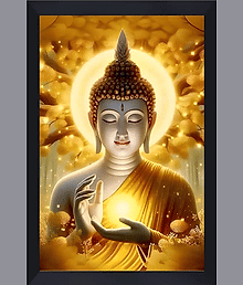 Buddha ji photo frame A4 size(9*14 inch),Buddha photo frame,sidhart photo frame,Gautam Buddha Photo Frame
