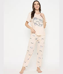 Camey Cream Viscose Women's Nightwear Nightsuit Sets ( Pack of 1 )