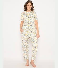 Camey Yellow Viscose Women's Nightwear Nightsuit Sets ( Pack of 1 )