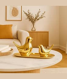 Ceramic Birds Figurine Set for Home Décor & Tabletop Showpiece ( 2 Pcs )