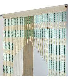 Click Solid Transparent Eyelet Curtain 7 ft ( Pack of 1 ) - Green