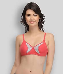 Clovia Lace Non Padded Women's T-Shirt/ Seamless Bra ( Pink )