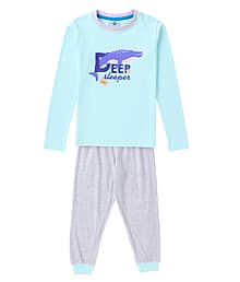 Cub Mcpaws Pack of 1 Boys Cotton Blend Nightsuit Set ( Blue )