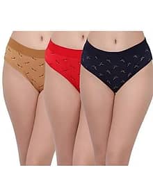 DEVKIN Pack of 3 Cotton Hipster For Women ( Multicolor )