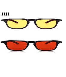 David Martin Black Square Sunglasses ( Pack of 2 )