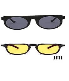 David Martin Black Wrap Around Sunglasses ( Pack of 2 )