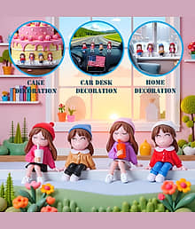 Dealseven Fashion 4 Piece of Cute Little Girlfriends figurines Showpiece