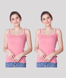 Dollar Missy Cotton Camisoles - Pink Pack of 2