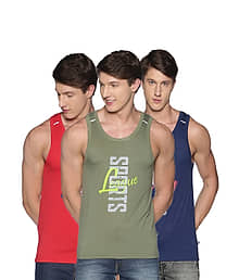Pack of 3 Dollar Multi Sleeveless Vests
