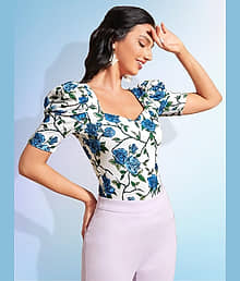 Dream Beauty Fashion Women's Polyester Tunic ( Blue )