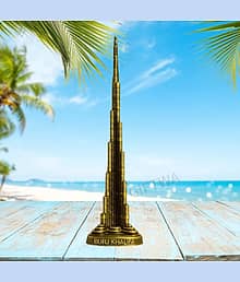Dubai Burj Khalifa Monument Miniature Showpiece, Replica, Metal, 12cm