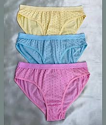 EL IMANTE Pack of 3 Cotton Hipster For Women ( Multi Color )
