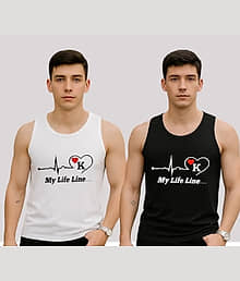 ERRISH ENTERPRISES Pack of 2 Polyester Tank For Men ( Multicolor2 )
