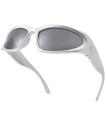 Elligator Silver Rectangular Sunglasses ( Pack of 1 )