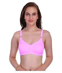 Eve's Beauty Poly Cotton Non Padded Women's Seamless Bra ( Pink )