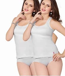 Eve's Beauty White  Camisoles Pack of 2