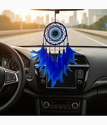 Evil Eye Dream Catcher for Car Dashboard & Wall Decor
