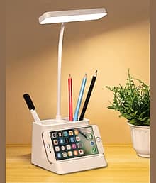FIRSTLIKE White Study Table Lamp ( Pack of 1 )