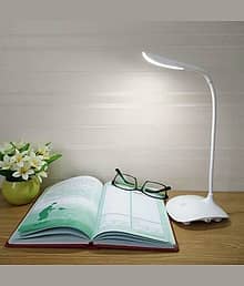 FIVANIO White Study Table Lamp ( Pack of 1 )