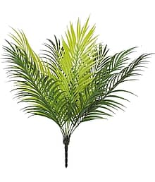 FLORIVA Beautiful Artificial Areca Floor Plant with Big Leaves and Without Pot Artificial Plant (50 cm, Green)